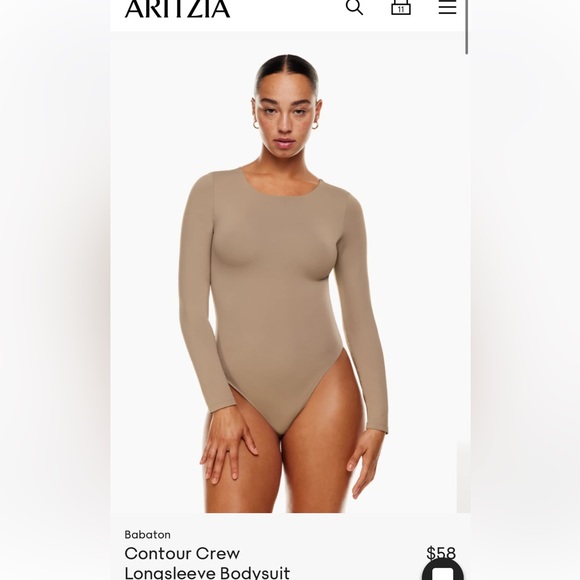 ARITZIA- Contour Crew Bodysuit - Picture 2 of 3